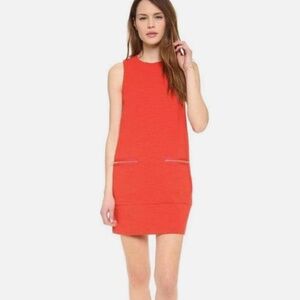 Madewell Persimmon Shift Dress with Bold Zippers